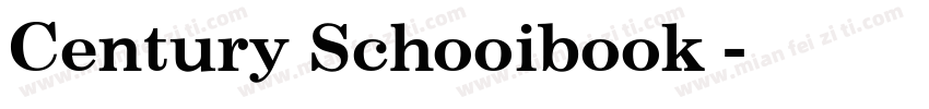Century Schooibook 字体转换